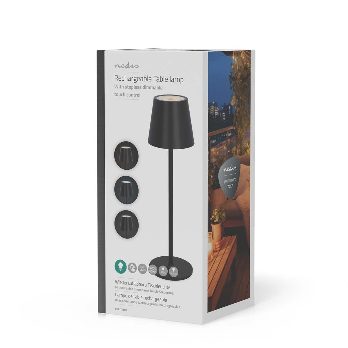 Nedis LED Table Lamp | LED | 1.8 W | 150 lm | 3000 - 6000 K | Black
