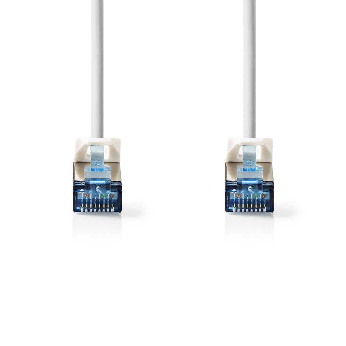 Nedis CAT6a Network Cable | S/FTP | RJ45 Male | RJ45 Male | 10.0 m | Snagless | Round | LSZH | White | Label