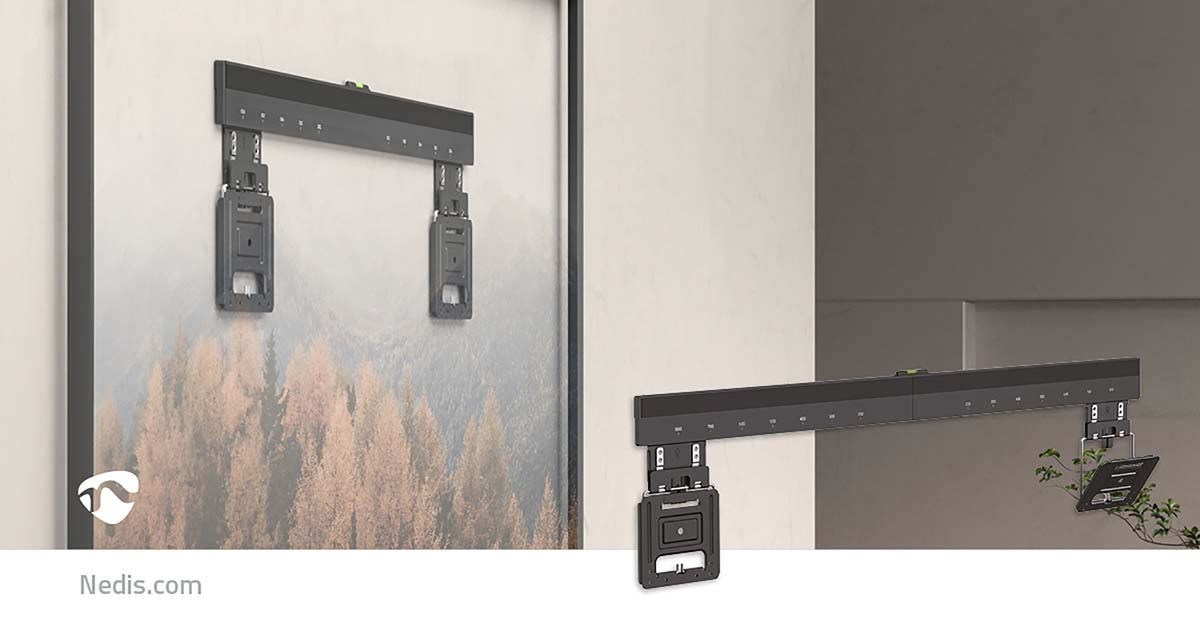 Nedis Fixed TV Wall Mount | 43 - 100 " | Maximum supported screen weight: 75 kg | Minimum wall distance: 9.50 mm | Steel | Black