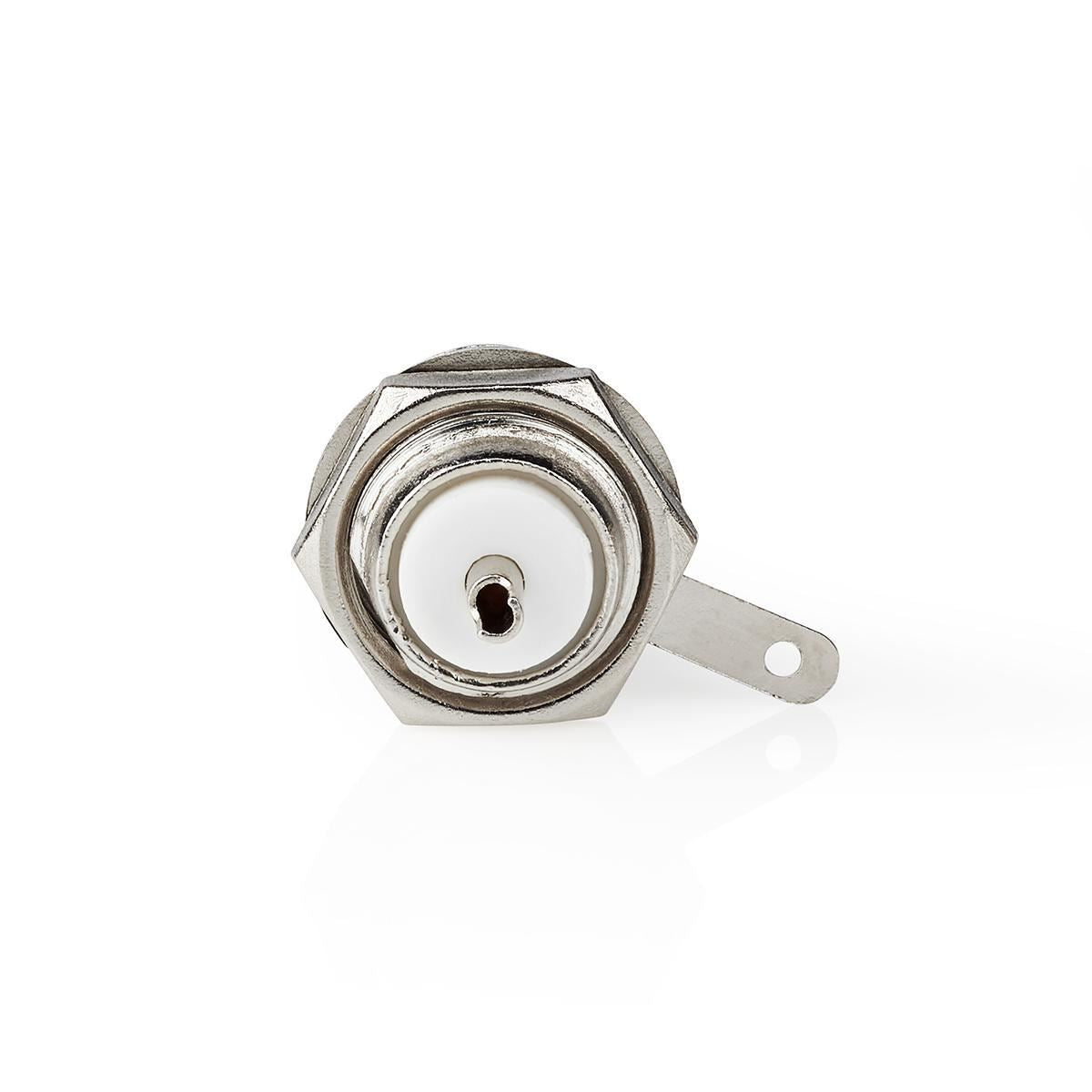 Nedis PL259 Connector | Straight | Female | Nickel Plated | 75 Ohm | Chassis | Cable input diameter: 5.0 mm | Metal | Silver | 25 pcs | Polybag
