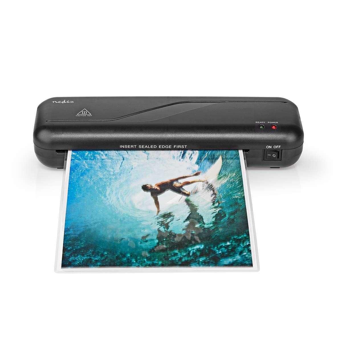 Nedis Laminator | Hot | A4 | 230 mm/min | Auto switch off | Mains Powered | Black