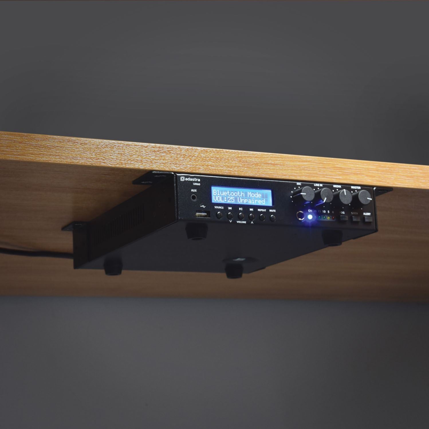 Adastra UM60 Compact Mixer Amp 60W Mini Digital Class D Amplifier USB FM Bluetooth