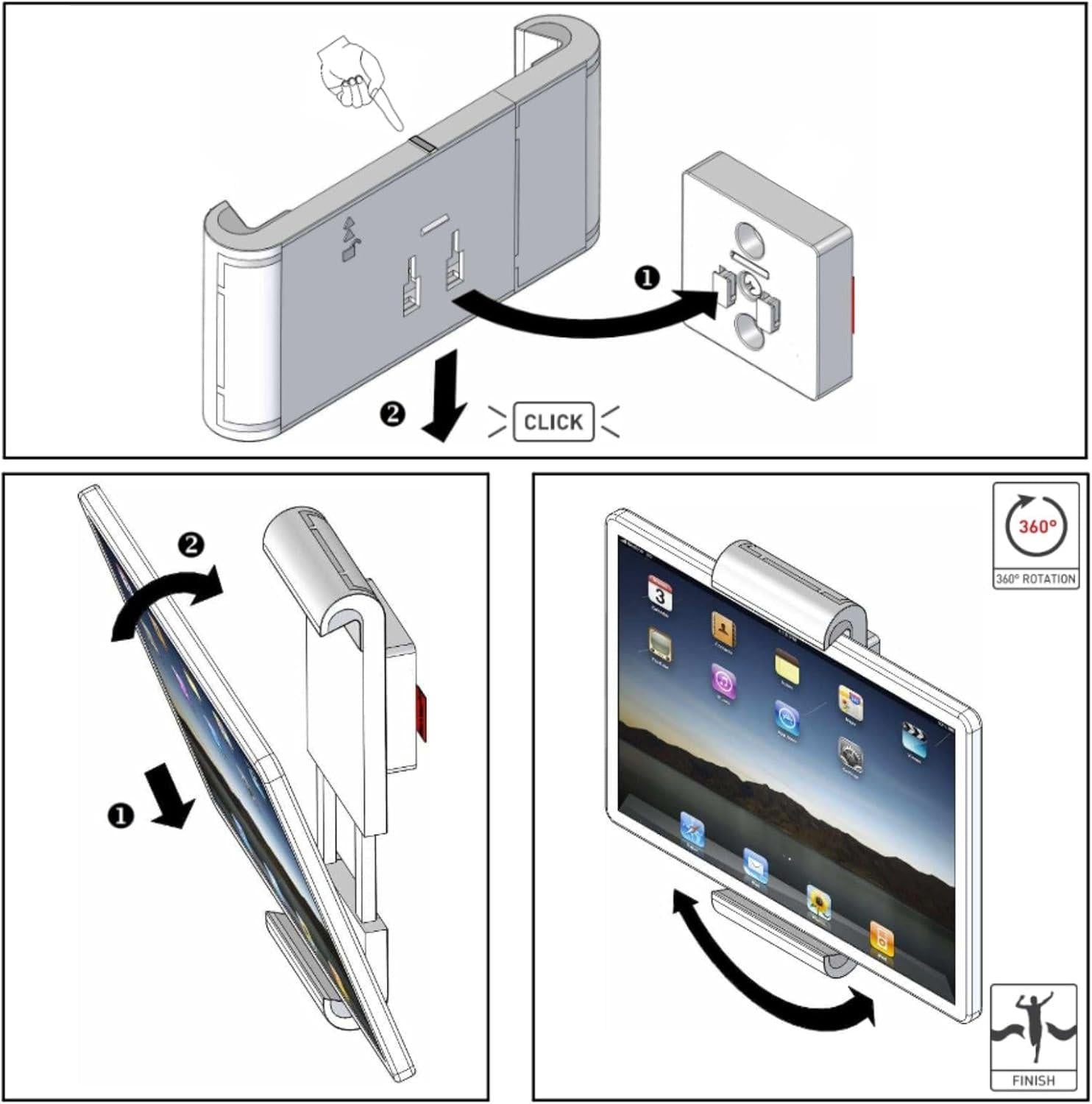 Nedis Tablet Mount | 7 - 12 " | Fixed | Application: Wall