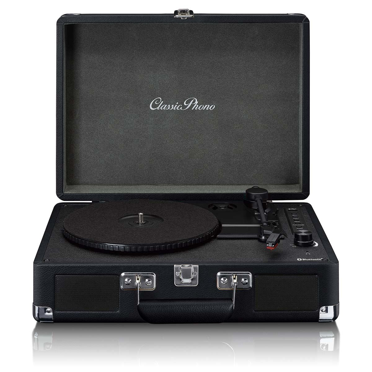 Lenco TT-115 Retro Viynl Record Turntable with Built-in Speakers, Bluetooth, USB Play/Encode & Aux Output - Black