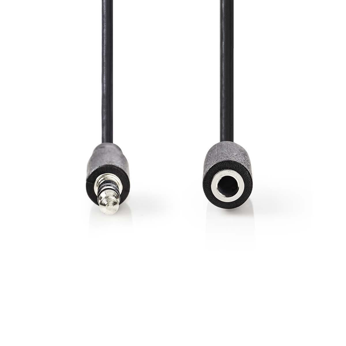 Nedis Stereo Audio Cable | 3.5 mm Male | 3.5 mm Female | Nickel Plated | 2.00 m | Round | Black | Box