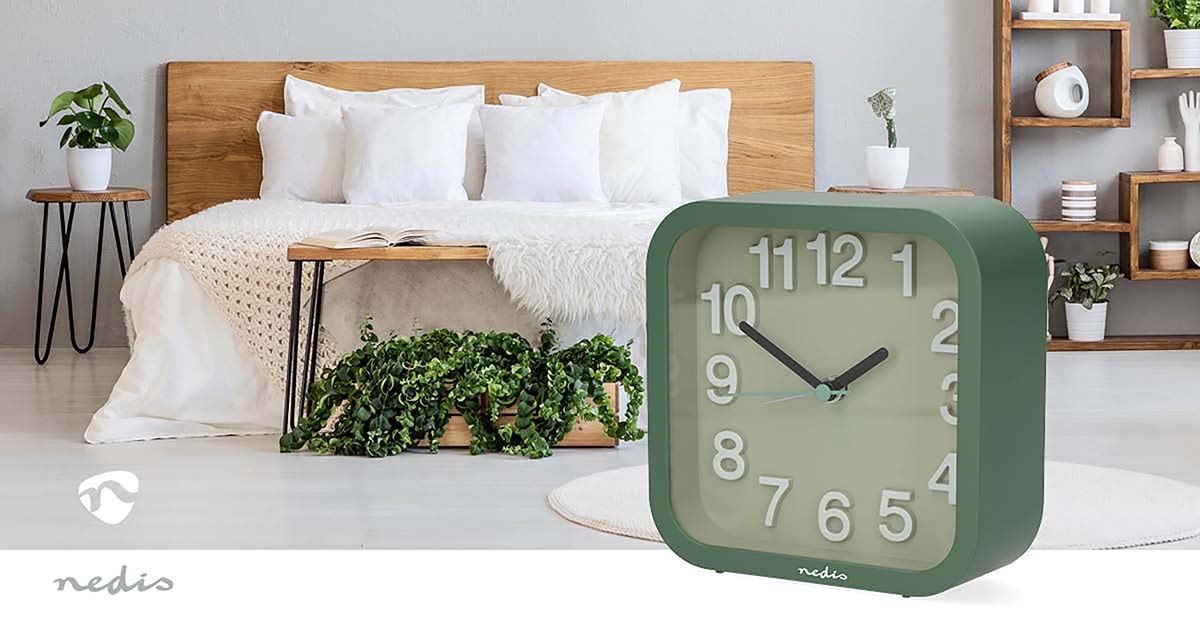 Nedis Analogue Silent Desk Alarm Clock with Snooze function | Gfeen
