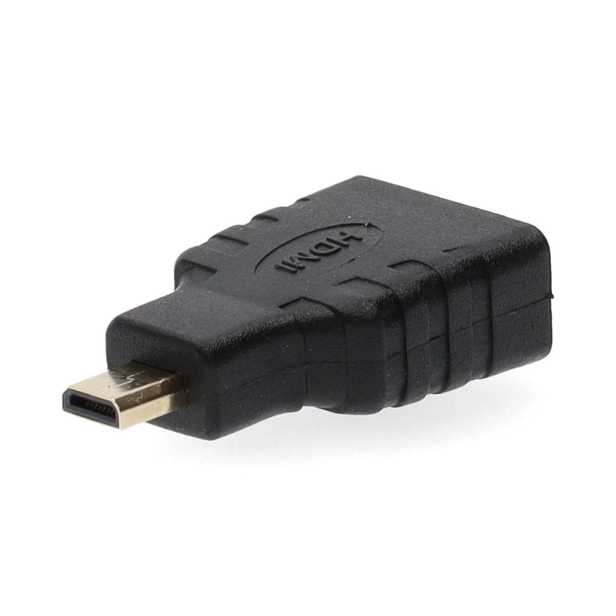 Nedis HDMI™ Adapter | HDMI™ Micro Connector | HDMI™ Output | Gold Plated | Straight | ABS | Black | 1 pcs | Box