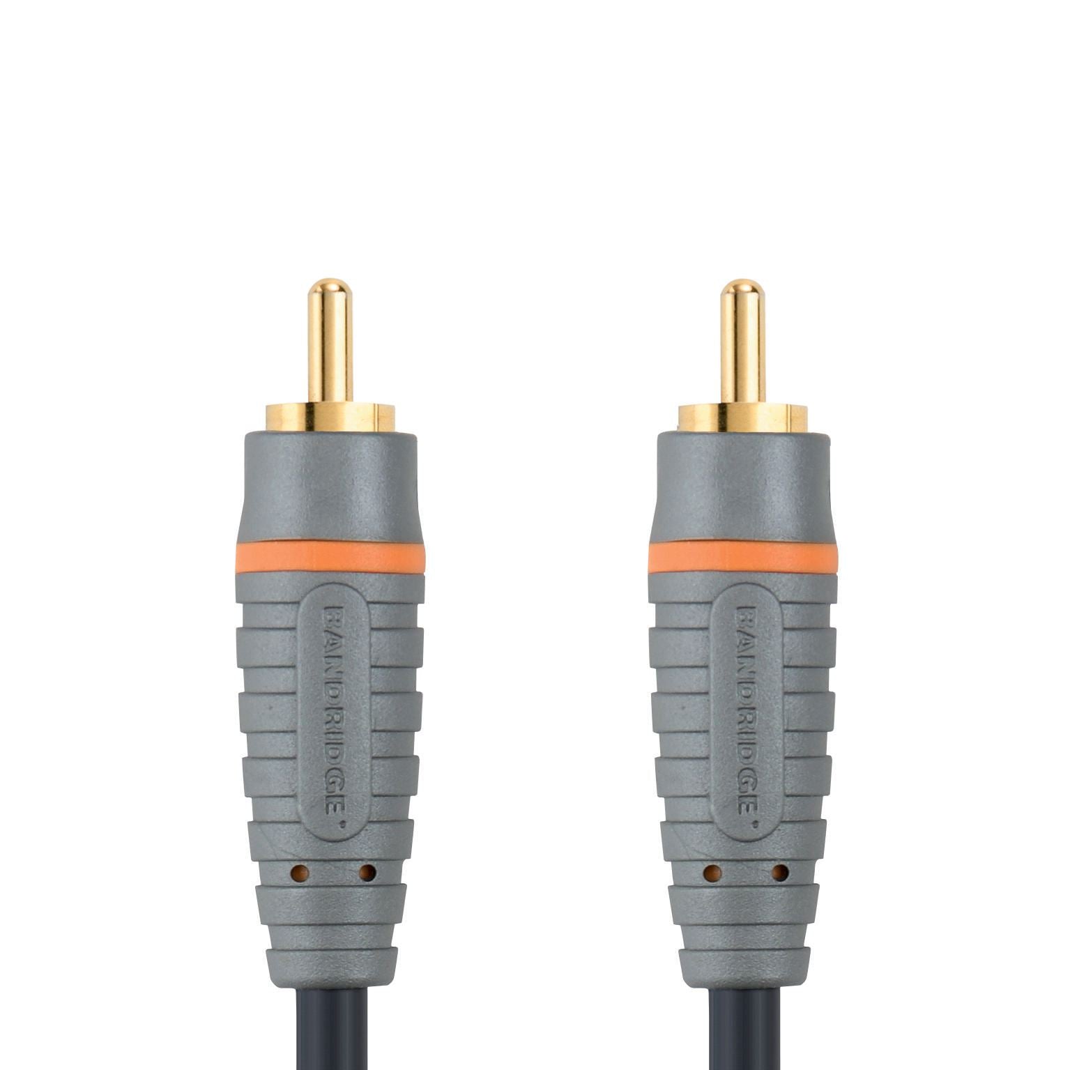 Bandridge 2m Shielded Subwoofer Digital Coax RCA Cable Gold Pure OFC Copper 24K Gold
