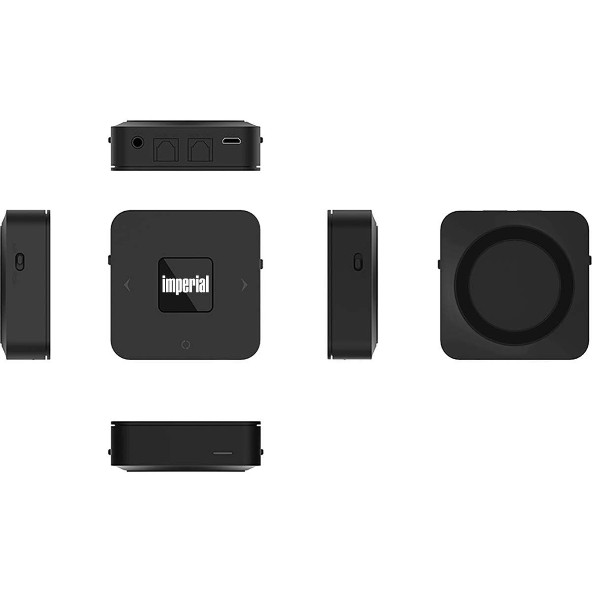 Imperial Bluetooth® Transmitter Receiver | Connection input: 1x AUX / 1x SPDIF | Connection output: 1x AUX / 1x SPDIF | AptX ™ Low latency / AptX™ / SBC | Up to 2 Devices | Maximum battery play time: 22 hrs | Black