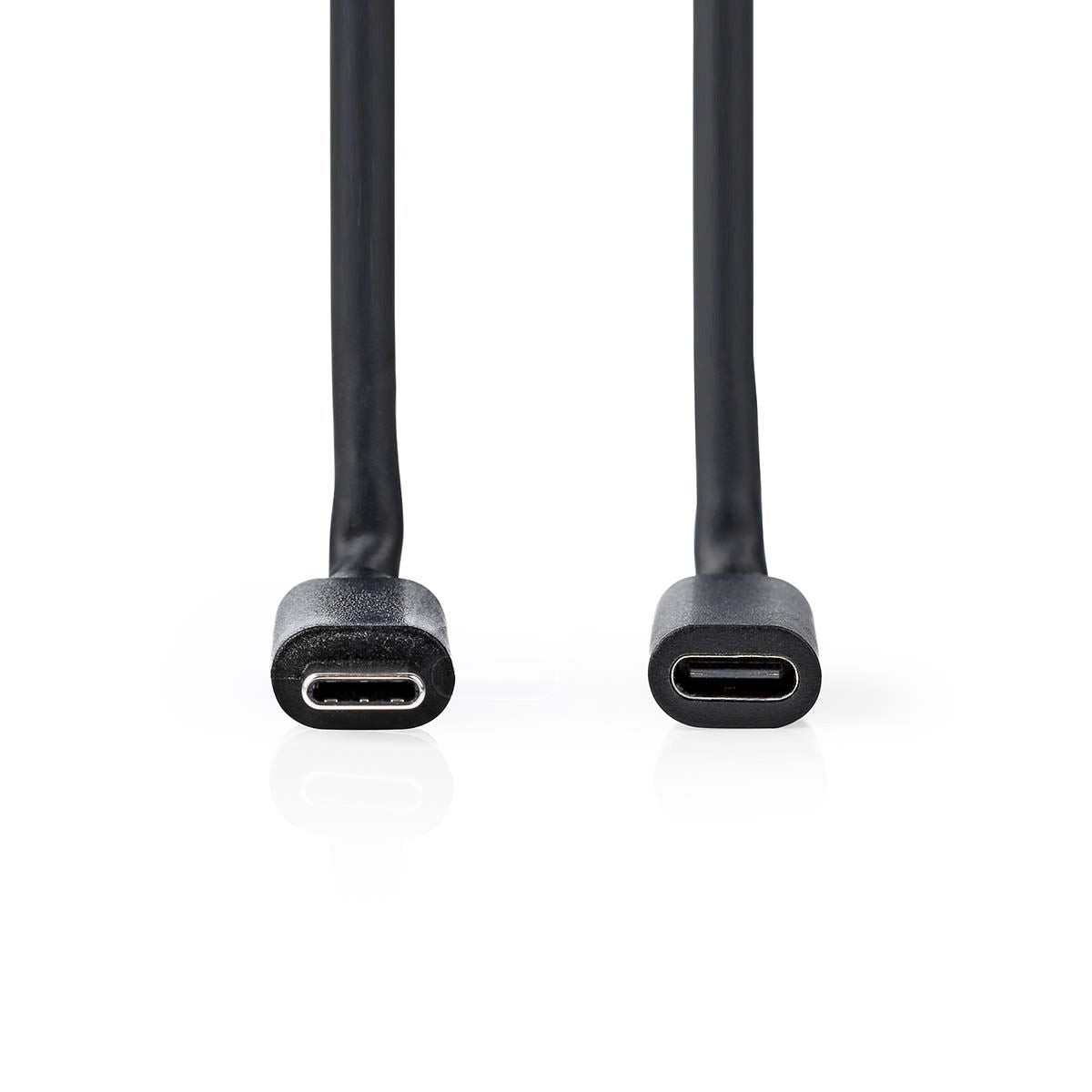 Nedis USB Cable | USB 3.2 Gen 1 | USB-C™ Male | USB-C™ Female | 4K@60Hz | 5 Gbps | Nickel Plated | 2.00 m | Round | PVC | Black | Box