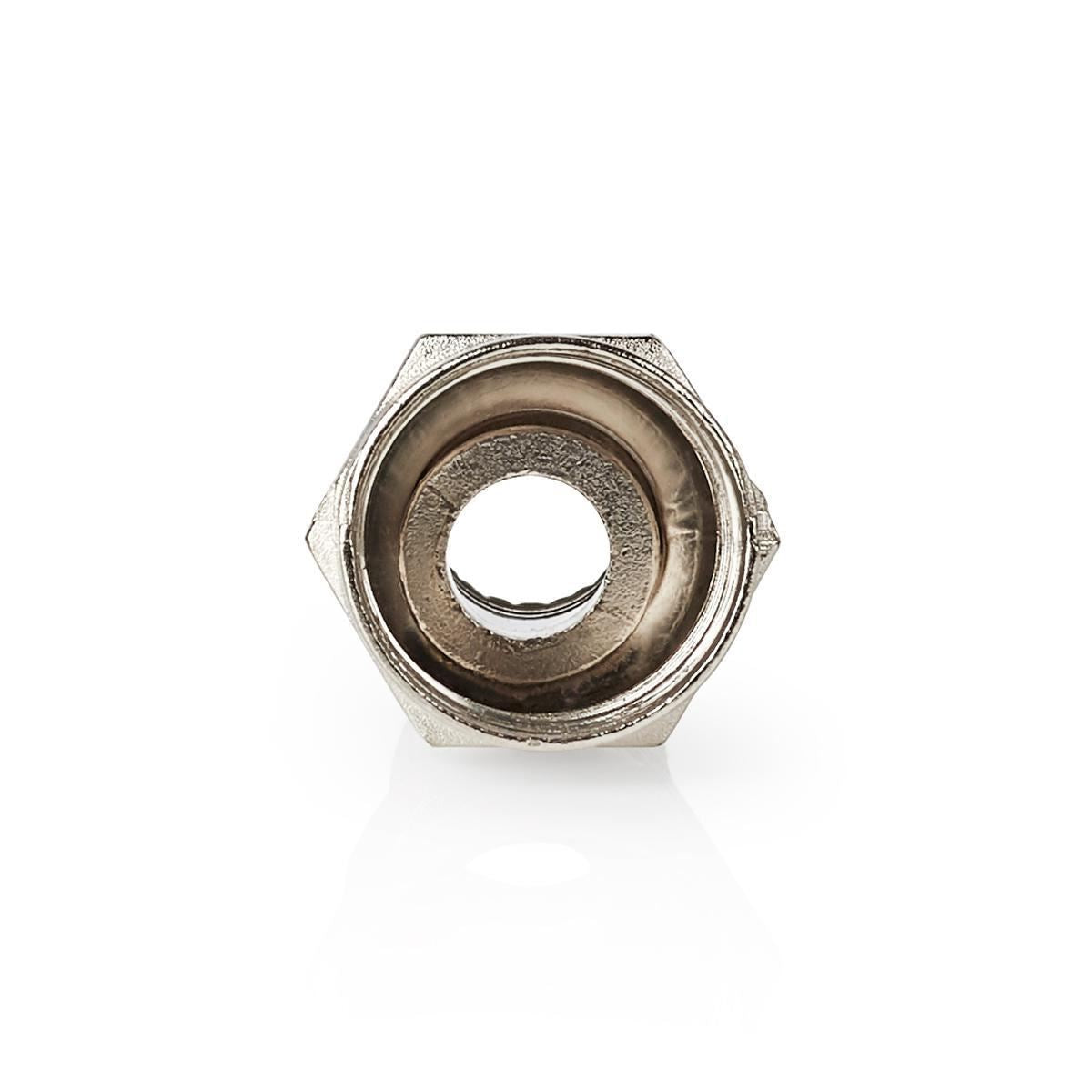 Nedis F-Connector | Straight | Male | Nickel Plated | 75 Ohm | Twist-on | Cable input diameter: 7.4 mm | Zinc Alloy | Silver | 25 pcs | Polybag