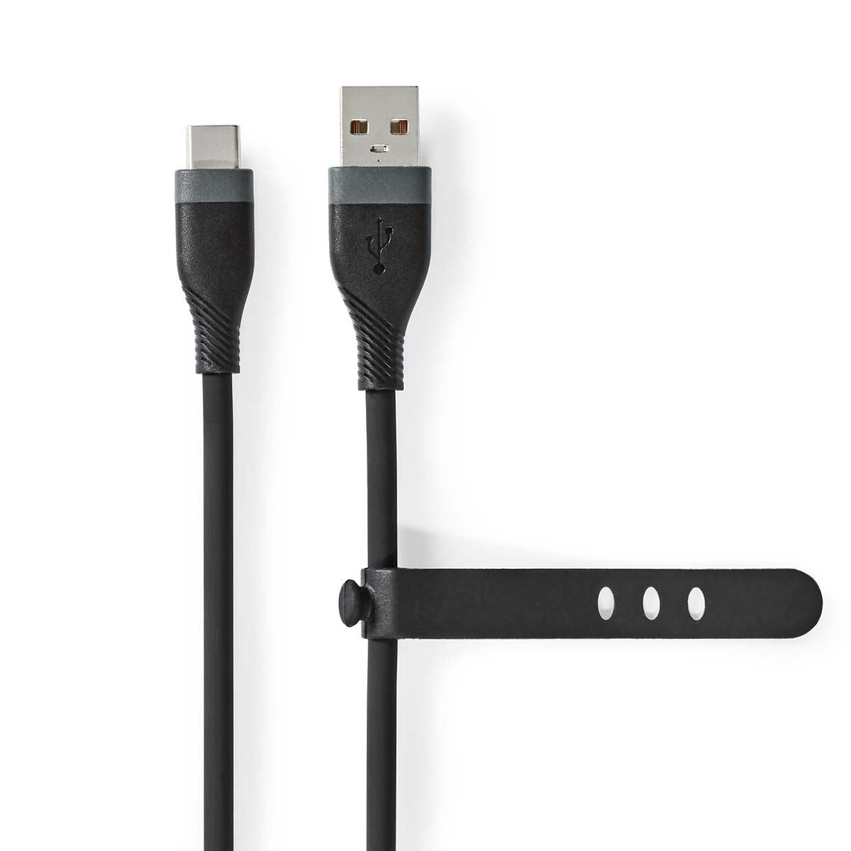 Nedis USB Cable | USB 2.0 | USB-A Male | USB-C™ Male | 15 W | 480 Mbps | Nickel Plated | 1.50 m | Round | Silicone | Black | Box