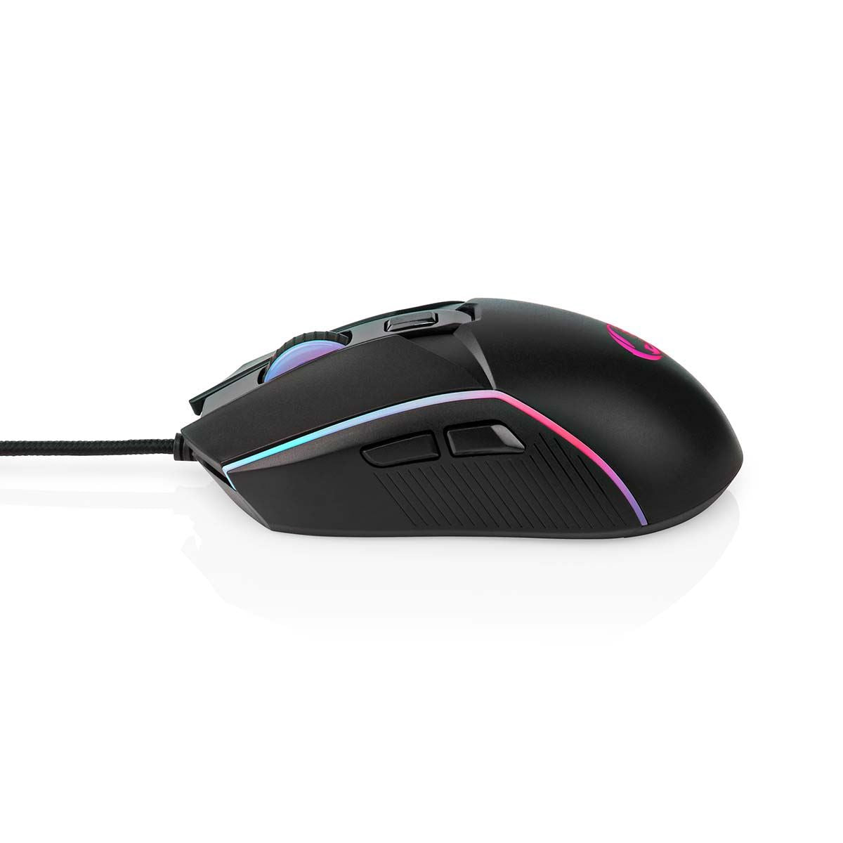 Nedis Gaming Mouse | Wired | 800 / 1200 / 2400 / 3200 / 4800 / 7200 dpi | Adjustable DPI | Number of buttons: 6 | Right-Handed | 1.50 m | LED