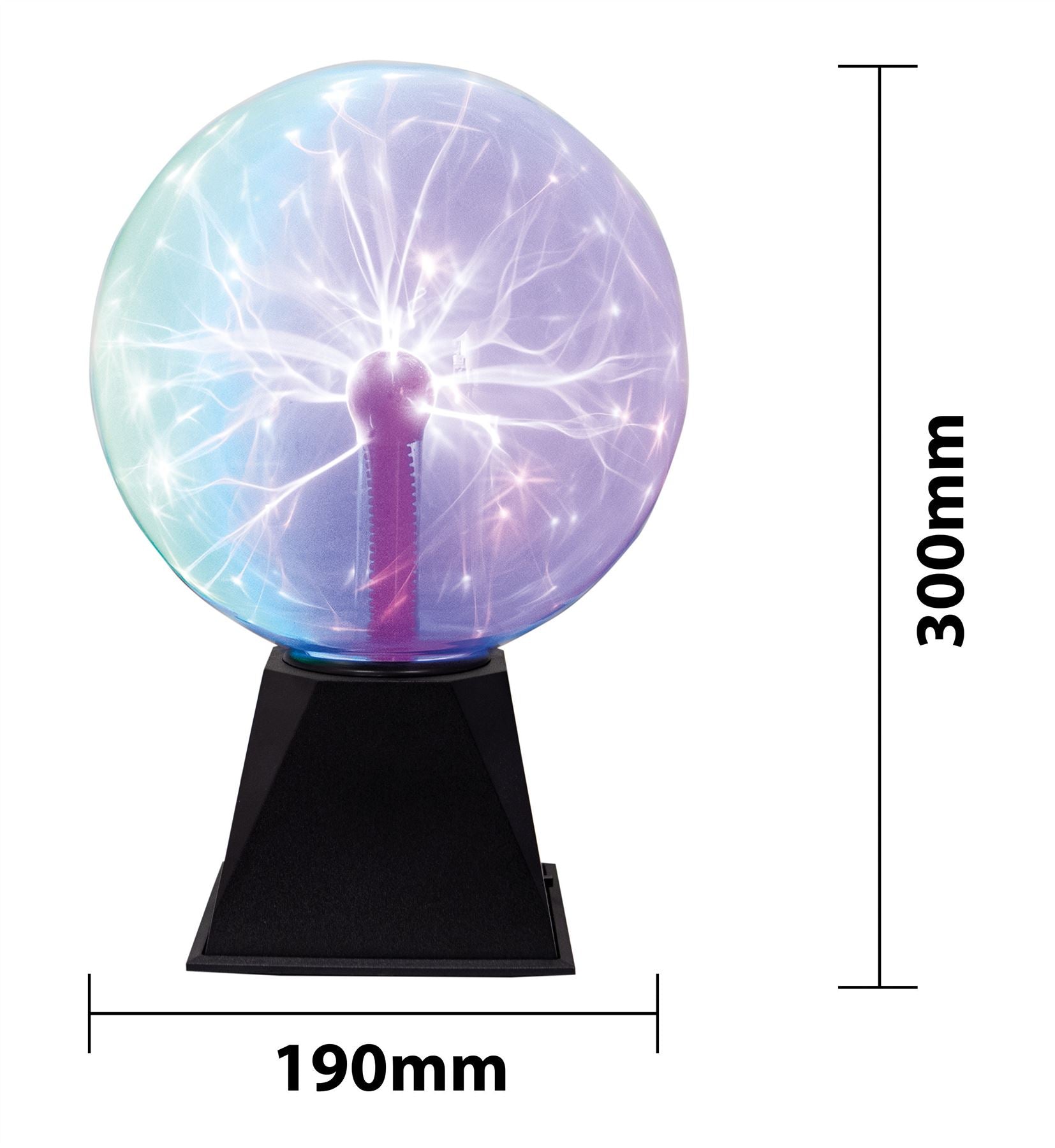 8" Multi Colour Plasma Ball Globe Light Glowing Retro Lamp Touch Activated