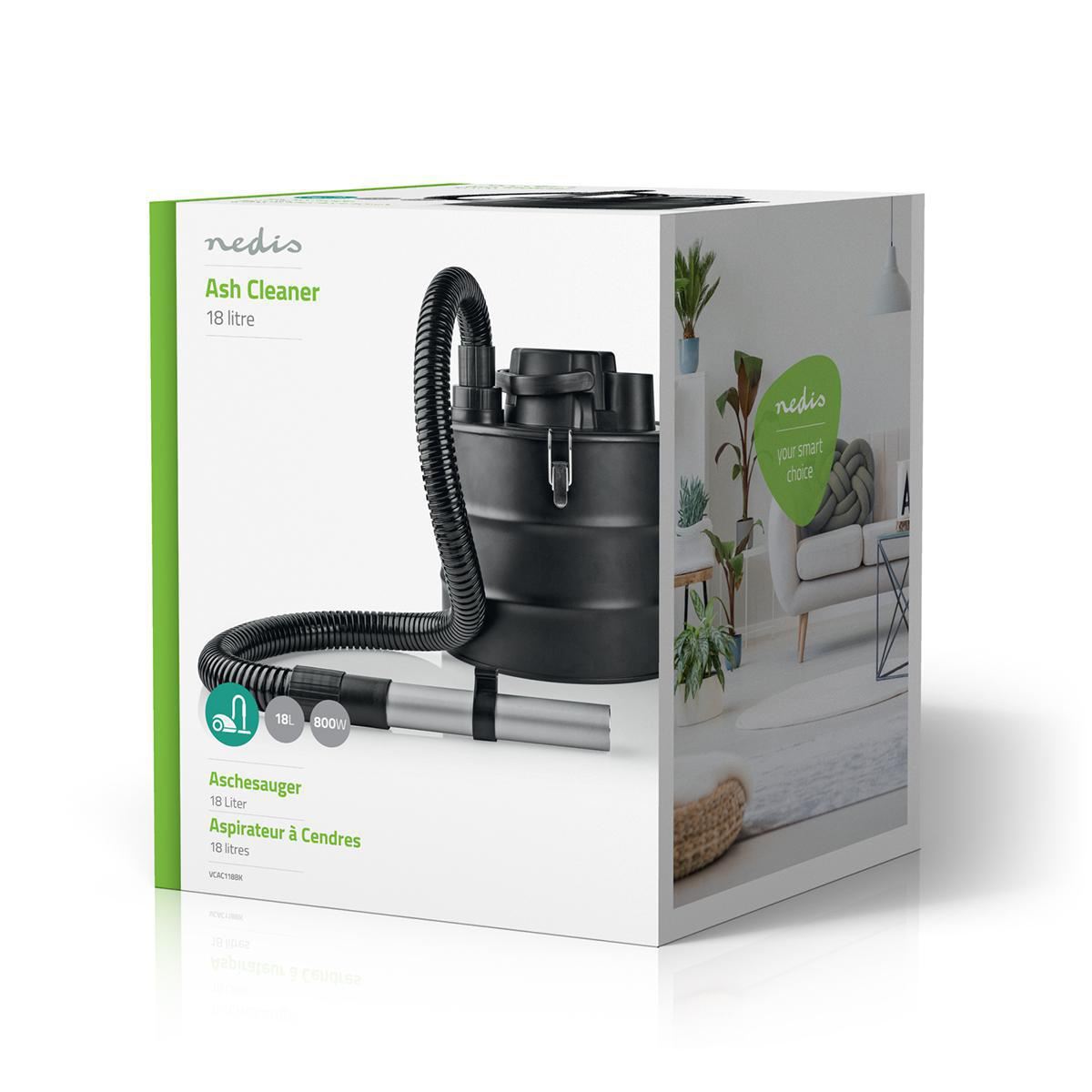 Nedis Ash Vacuum Cleaner | Bagless | Dust capacity: 18 l | 800 W | Hepa