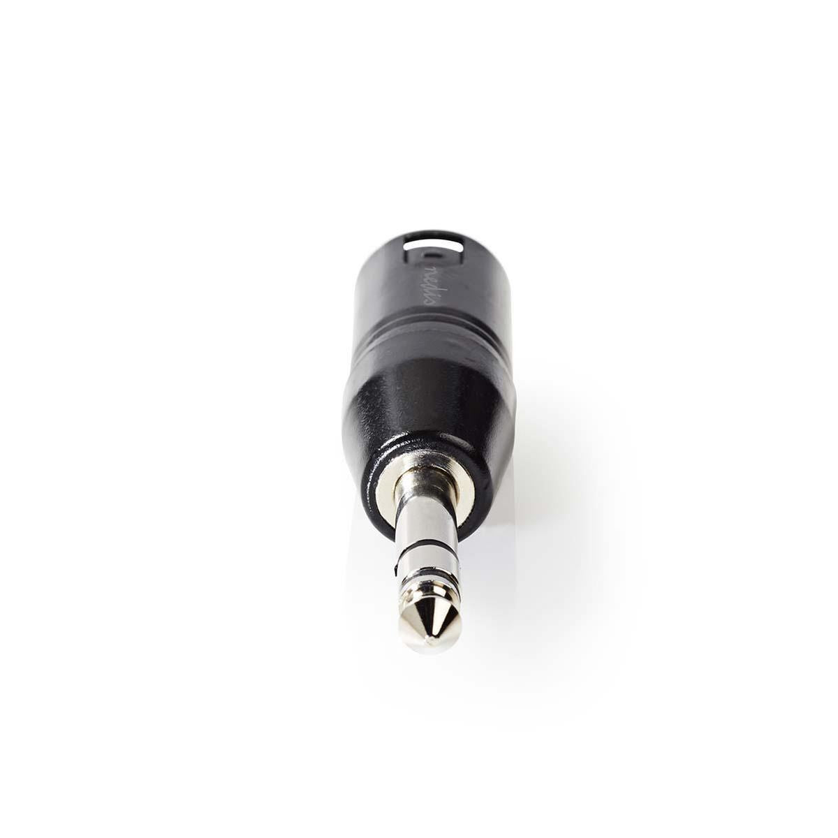 Nedis XLR Adapter | XLR 3-Pin Male | 6.35 mm Male | Nickel Plated | Straight | Metal | Black | 1 pcs | Polybag
