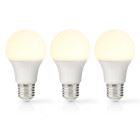 Nedis LED Bulb E27 | A60 | 11 W | 1055 lm | 2700 K | Warm White | Retro Style | Frosted | 3 pcs
