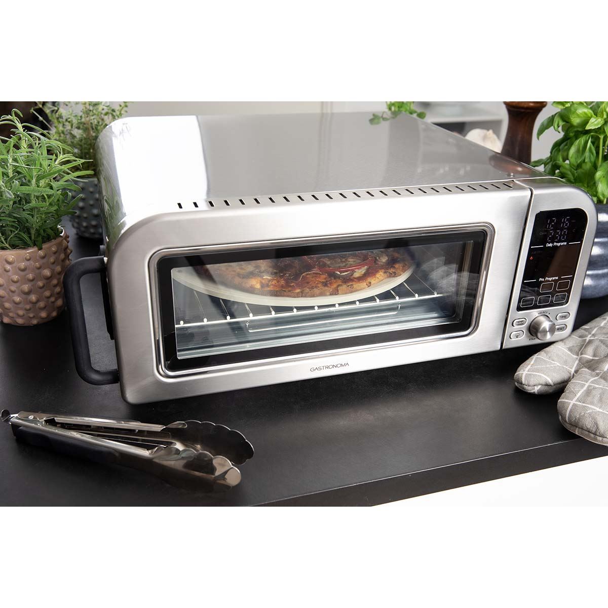 Gastronoma Air Fryer Oven | 15-in-1 Presets Multifunctional Pizza Oven | Digital Touch Control Triple Glass Door Interior Light | 40-400°C Temp 18L Capacity Compact Design | 2 Year Warranty 2000W Stainless Steel