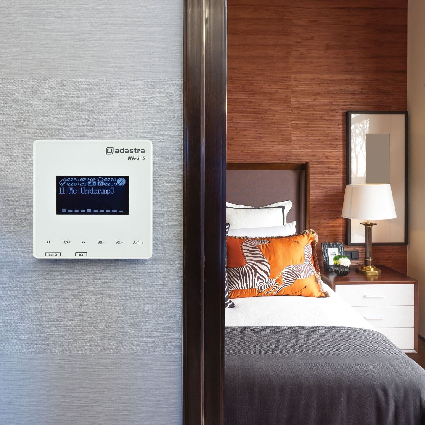 Adastra WA-215 In-Wall Amplifier & Ceiling Speaker Set with Inbuilt Media Player and Bluetooth