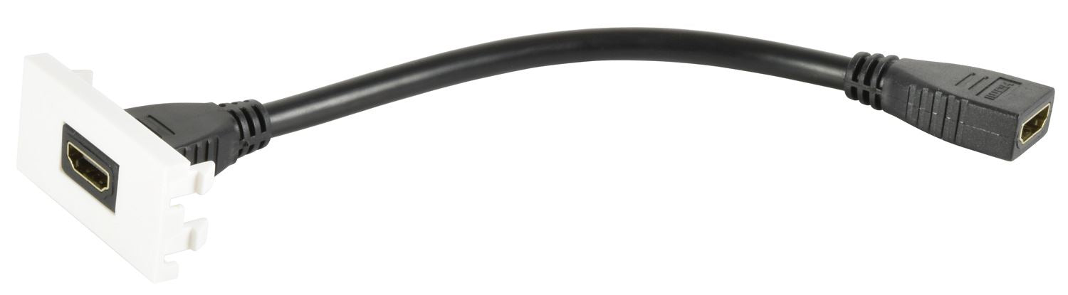 Av:link Keystone Wall Plate Module Outlet Faceplate HDMI Socket to Female Tail 25 x 50mm