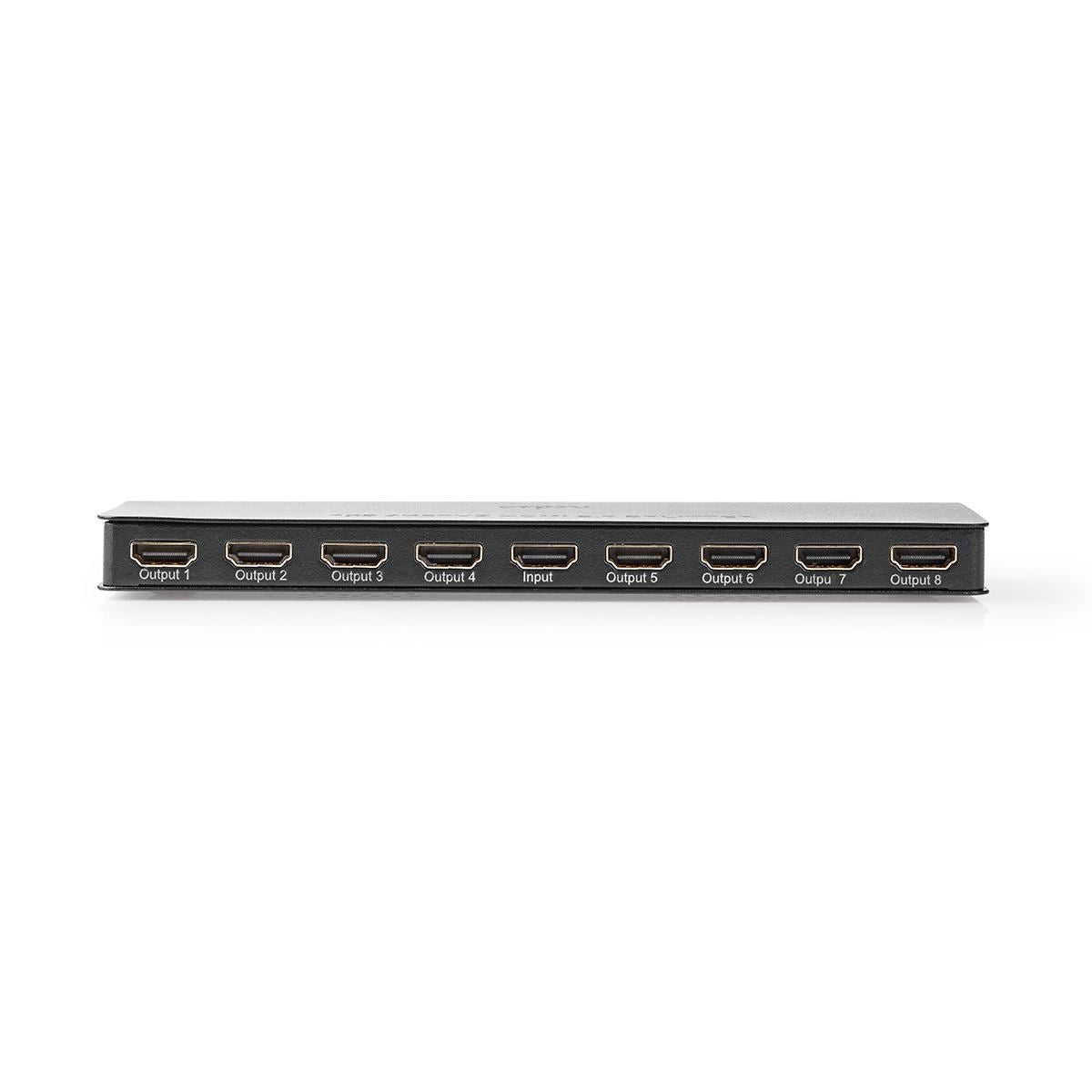 Nedis HDMI™ Splitter | 8 port(s) | HDMI™ Input | 8x HDMI™ Output | 4K@60Hz | 18 Gbps | Metal | Anthracite