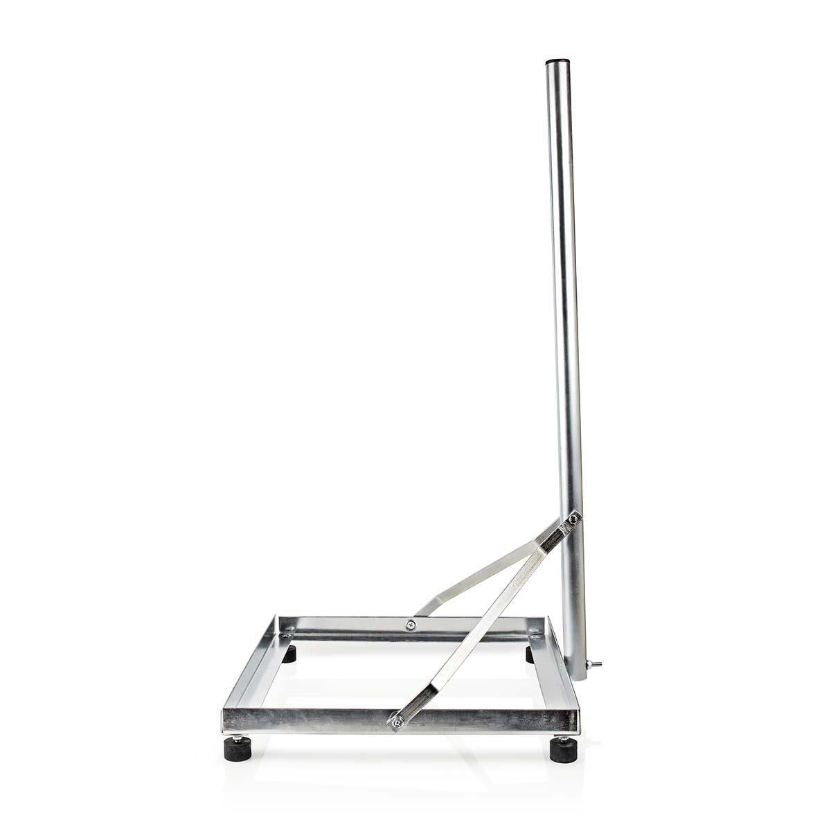 Nedis Satellite Balcony Stand | Mast length: 1.00 m | Maximum dish size: 90.0 cm | Bottom plate size: 1 x 50 x 50 cm | Steel | Silver