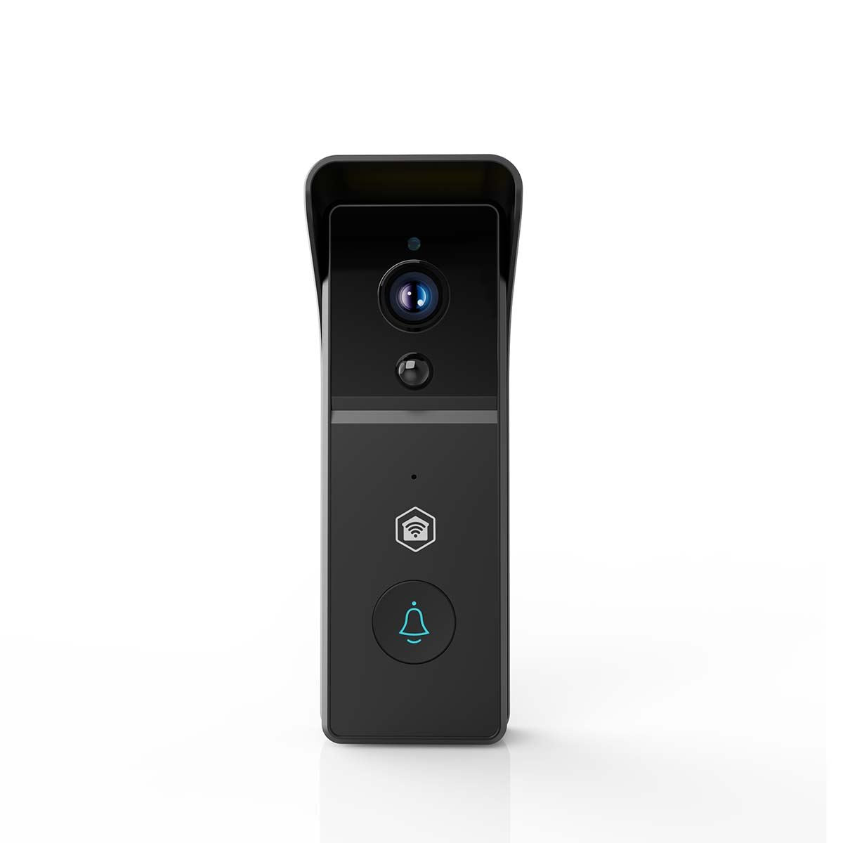 Nedis SmartLife Wireless Video Doorbell WiFi Camera, Battery Powered | 3MP Full HD 1296p | Cloud Storage (optional) / microSD (not included) | IP44 | With motion sensor | Night vision | Black
