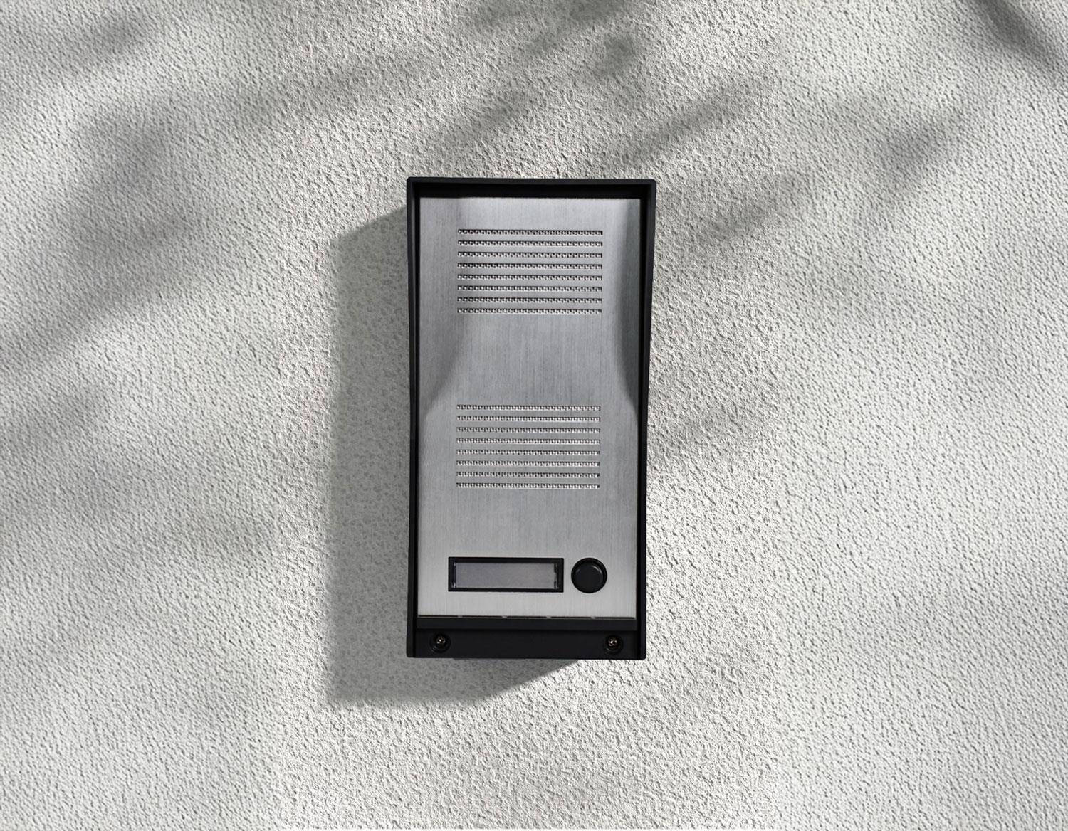 2-Wire Audio Door Entry System - Intercom Door Phone with Weatherproof Outdoor Unit, 100m Range, Adjustable Volume, IP44