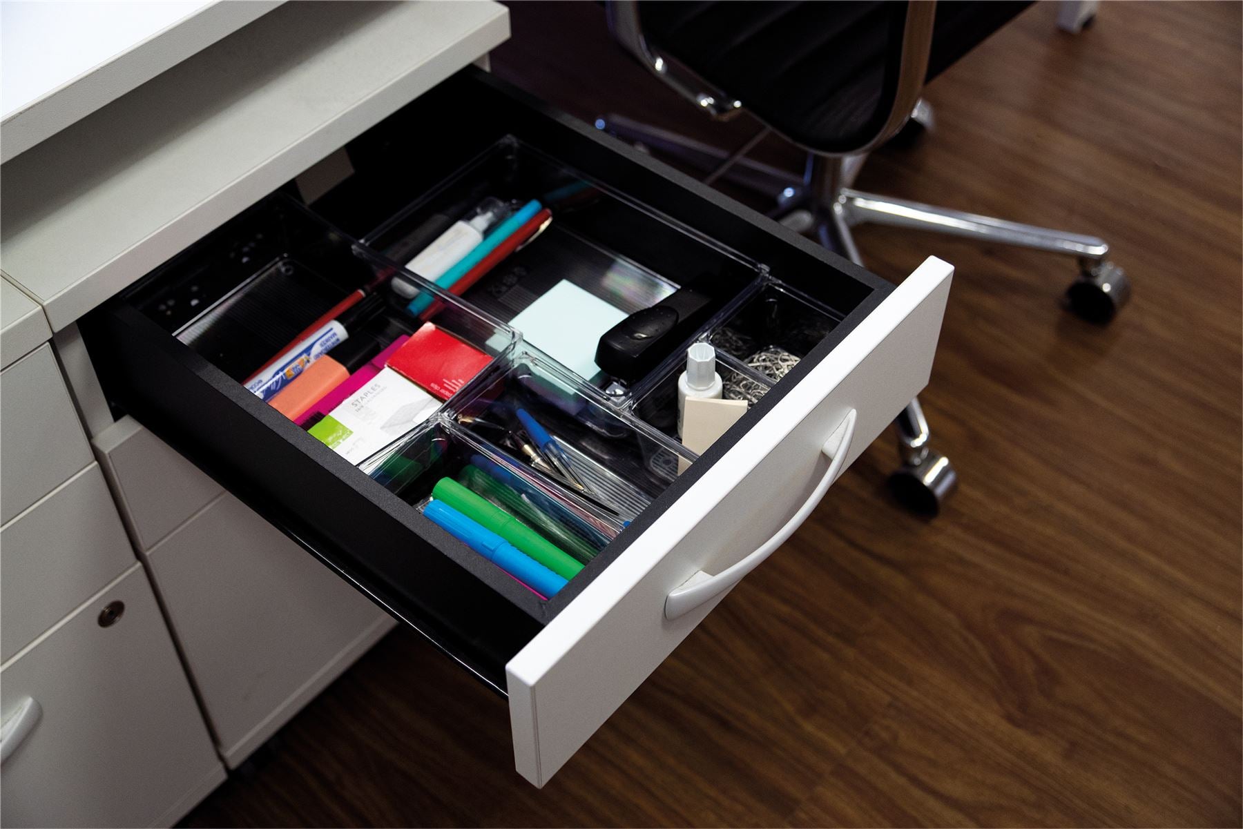 6 Pcs Draw Organiser Box Desk Drawer Fridge Trays Makeup Storage Plastic Divider