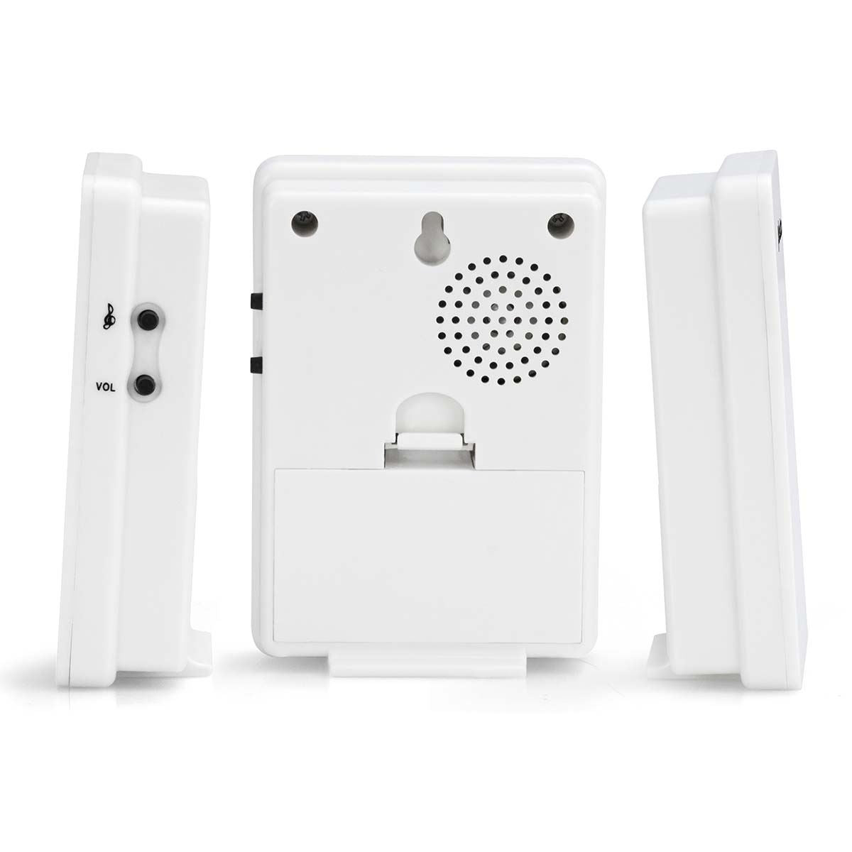 Alecto Wireless Doorbell, Splash-Proof IP44, 30m Long Wireless Range, 36 Chimes, Battery Powered, Volume Adjustable Door Bells Wireless Cordless (White)