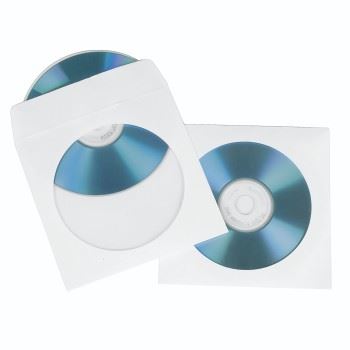 Hama 50 CD/DVD Protective Paper Sleeves  - White