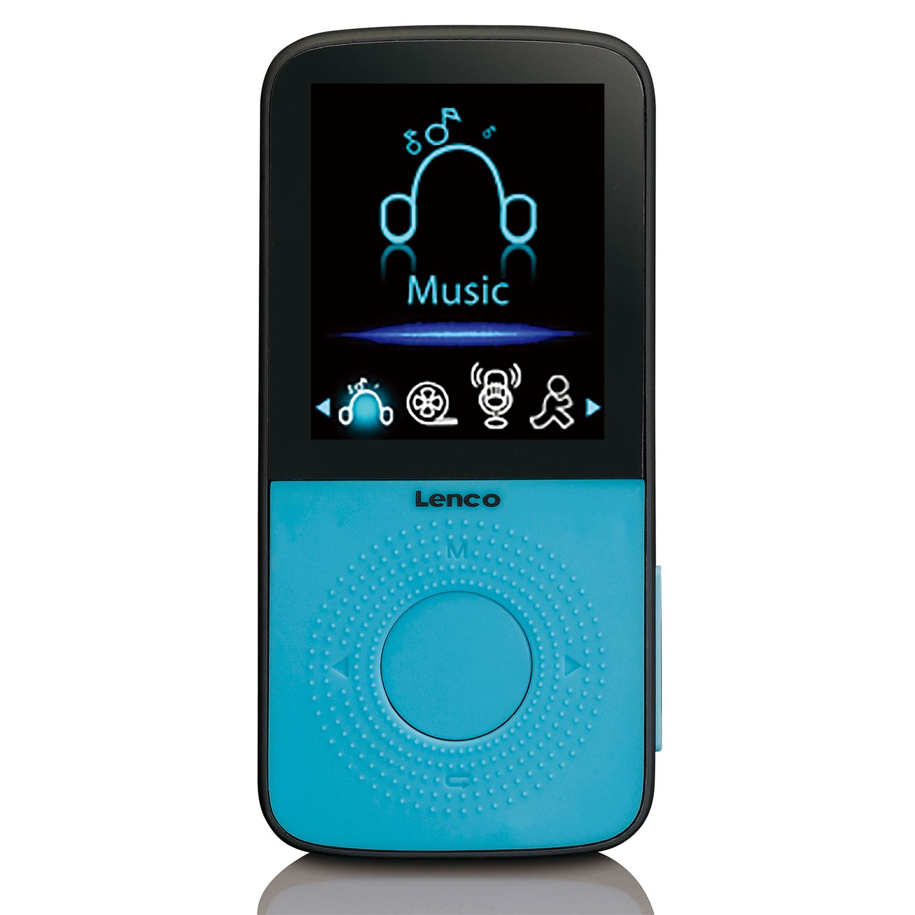 Lenco Sports MP3/4 Player with Pedometer |Wristband | 4GB | Micro SD Card Expansion | Blue