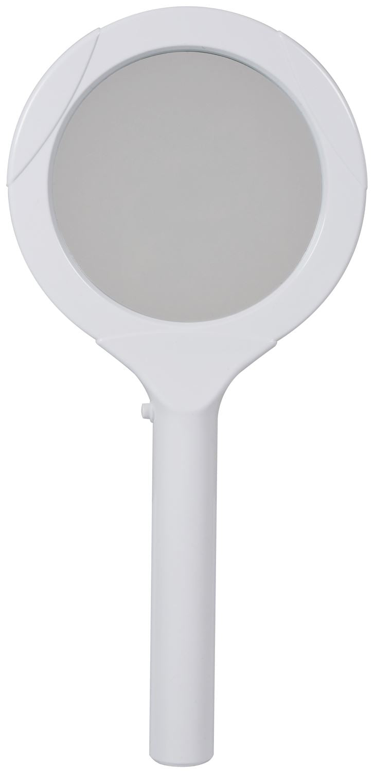 Mercury Strong Handheld Magnifying Glass a Light Up Magnifying Lens with an Impressive 3 x Magnification & 3 x LED Lights, Batteries are required for LED Light, White