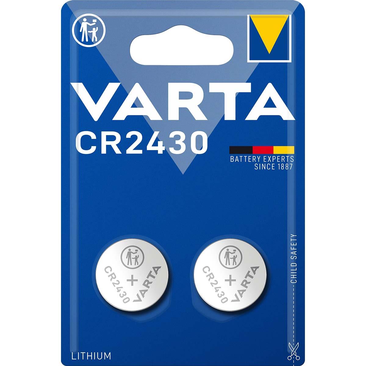 Varta CR2430 Lithium Button Cell Battery 2-Blister