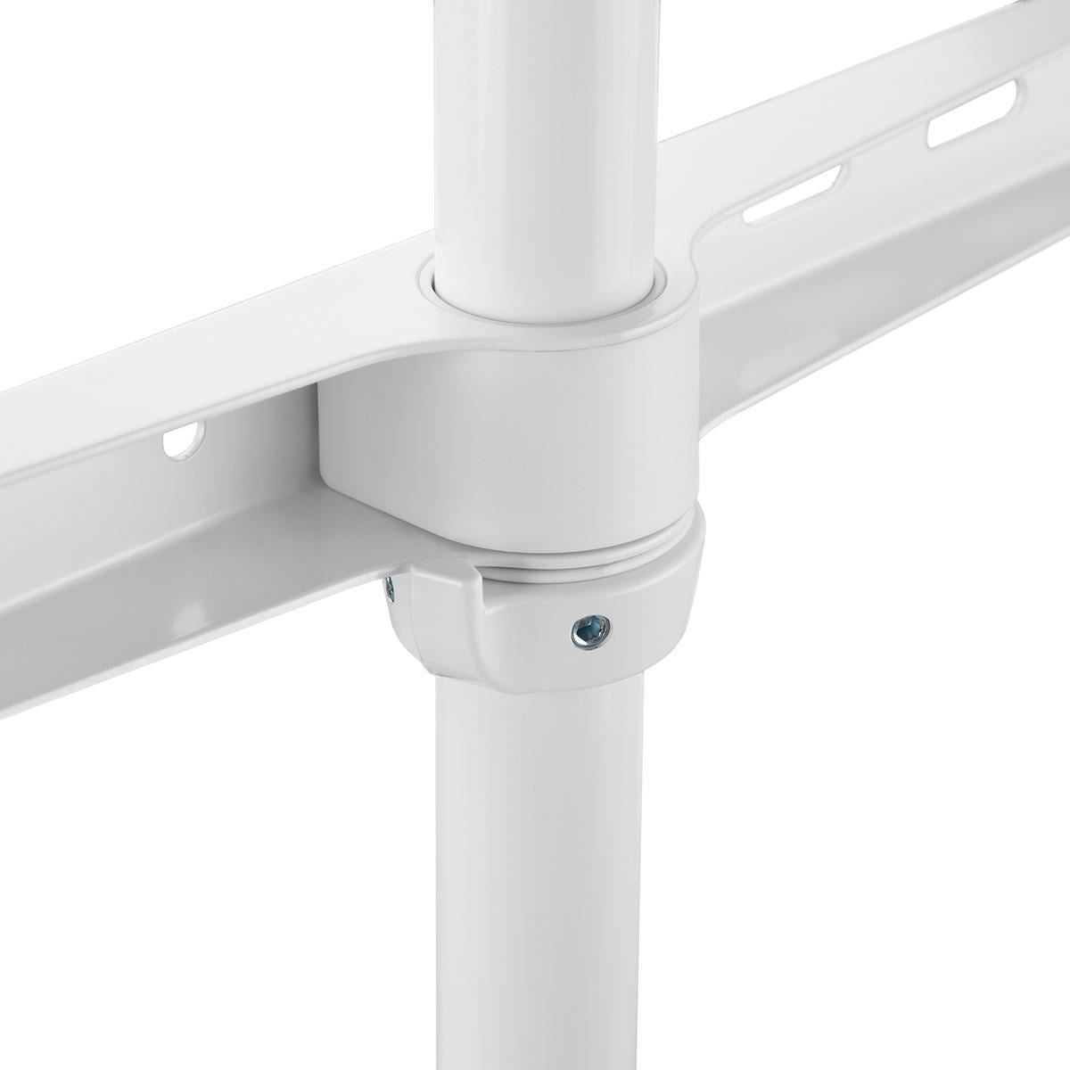 Nedis TV Floor Stand | 50 - 65 " | Maximum supported screen weight: 35 kg | Scandinavian Design | Rotatable | Anti-tip strap | Snap-lock | Aluminium / Steel | White