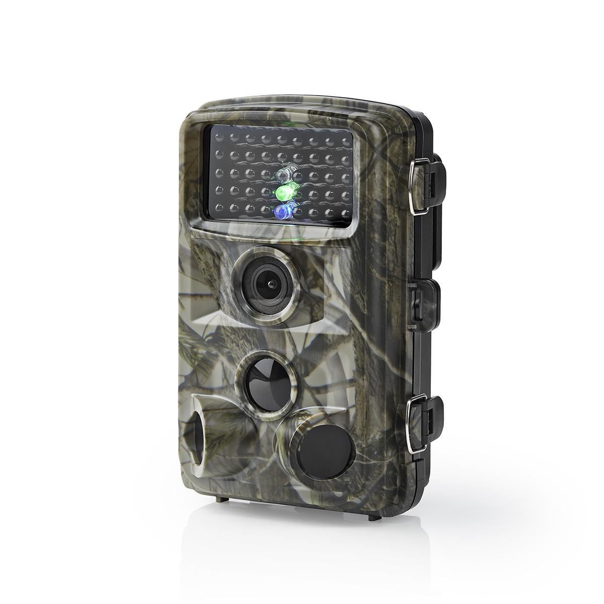 Nedis Wildlife Camera | 1080p@30fps | 16.0 MPixel | 5 MPixel CMOS | IP56 | Black No-Glow IR | Night vision | Viewing angle: 90 ° | Motion sensor | Detection angle: 120 ° | Detection range: 20.0 m | Screen size: 2.4 " | LCD Screen | Brown/Green
