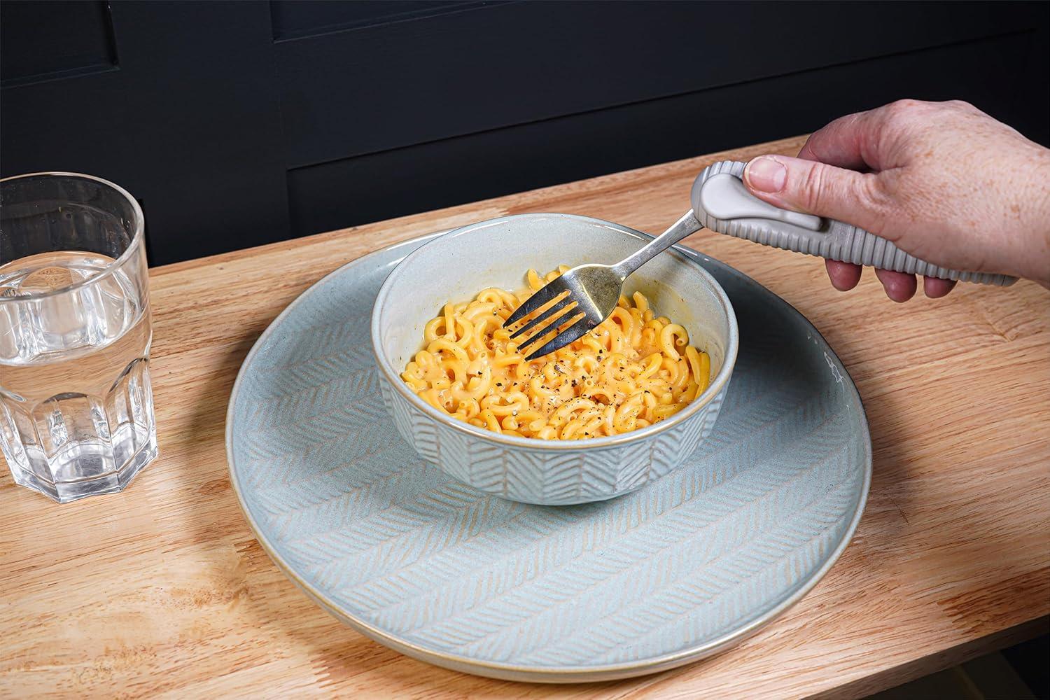 Large Handled Fork and Spoon Set Easy Hold - ideal for Elderly