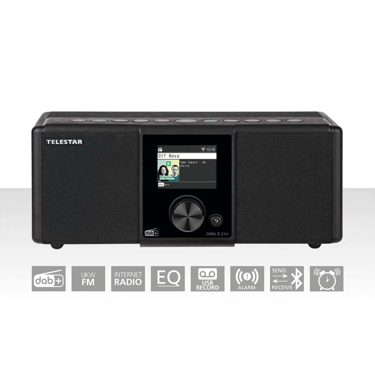 Telestar DIRA S21i+ EWF Multifunctional Stereo Radio DAB+ / FM / Internet / Bluetooth Black