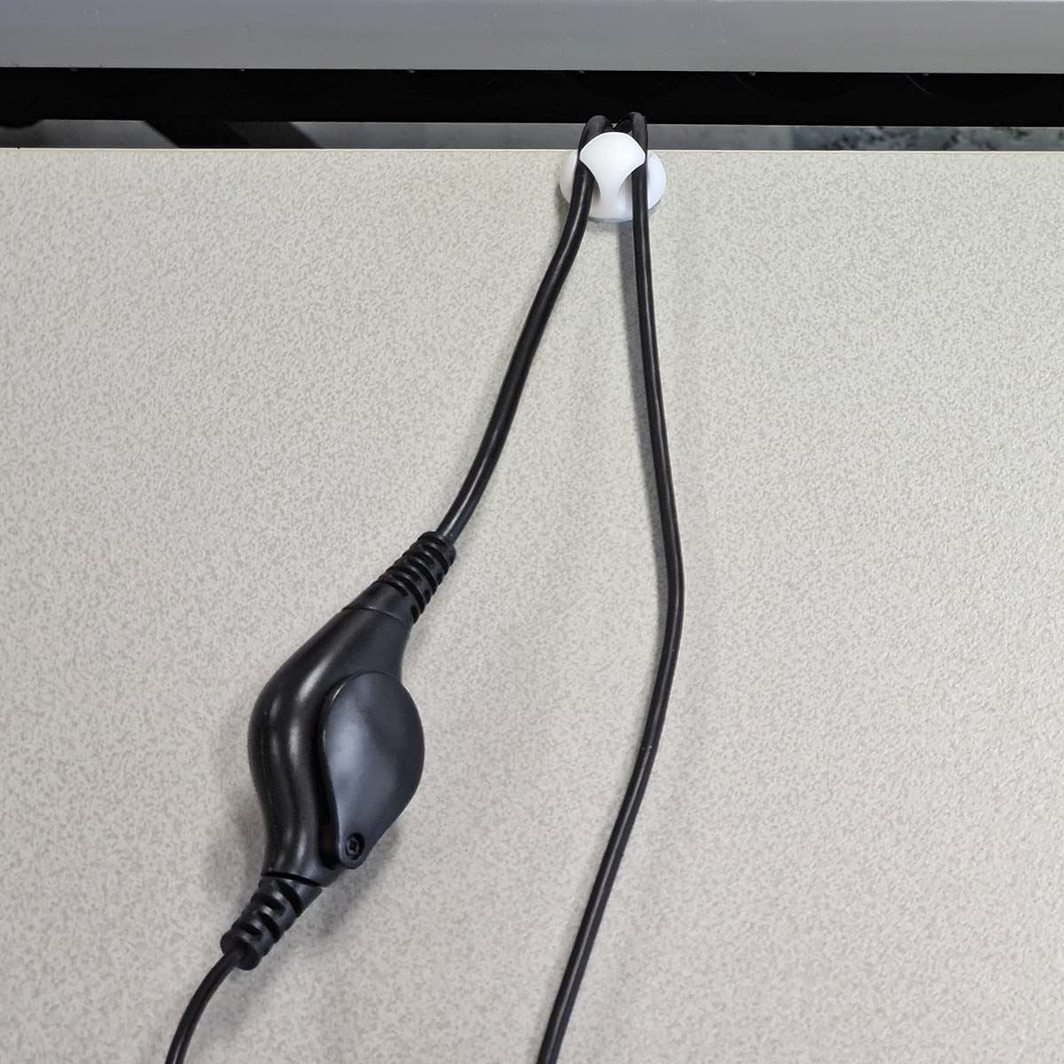 Nedis Cable Management | Cable Clip | Click and Go | 6 pcs | Number of slots: 2 Slots | Maximum cable thickness: 5.3 mm | TPE | White