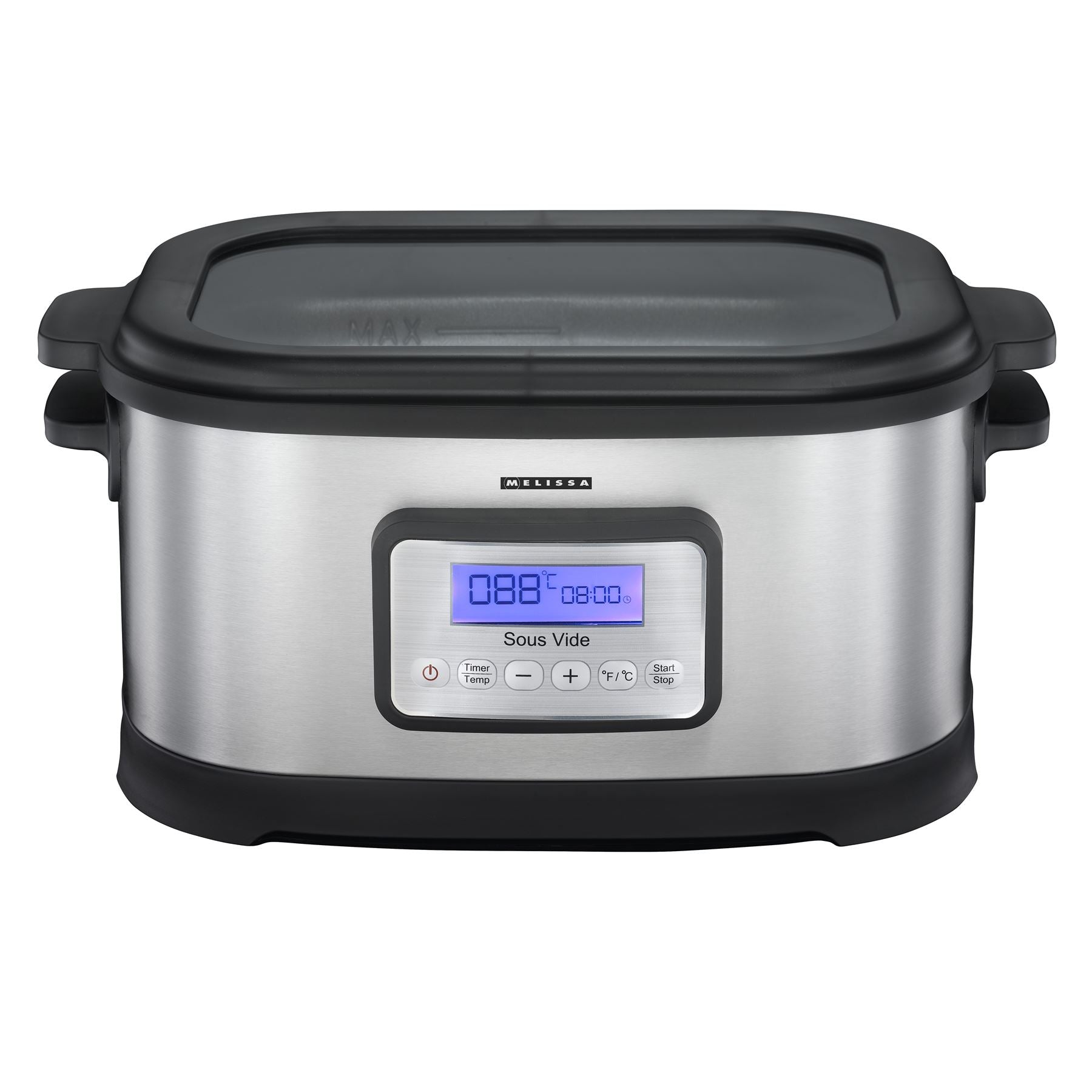 MELISSA Le-France Sous Vide 6L 520W, "French Under Vacuum Cooking" Cooker with LCD Timer, Healthier Juicery and Flavoursome, Stainless Steel / Black