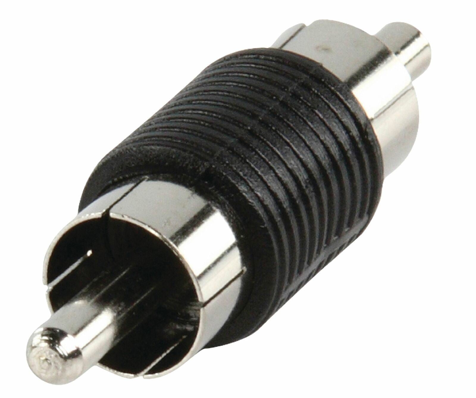 Audio Adapter Plug 1x RCA Male Plug to 1x RCA Female Socket - Black