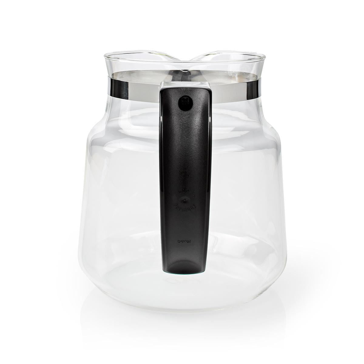 Nedis Glass Coffee Jug | Compatible with: Moccamaster K / KB/ 1 0PL / Excellent 10S | 1.2 l | Black