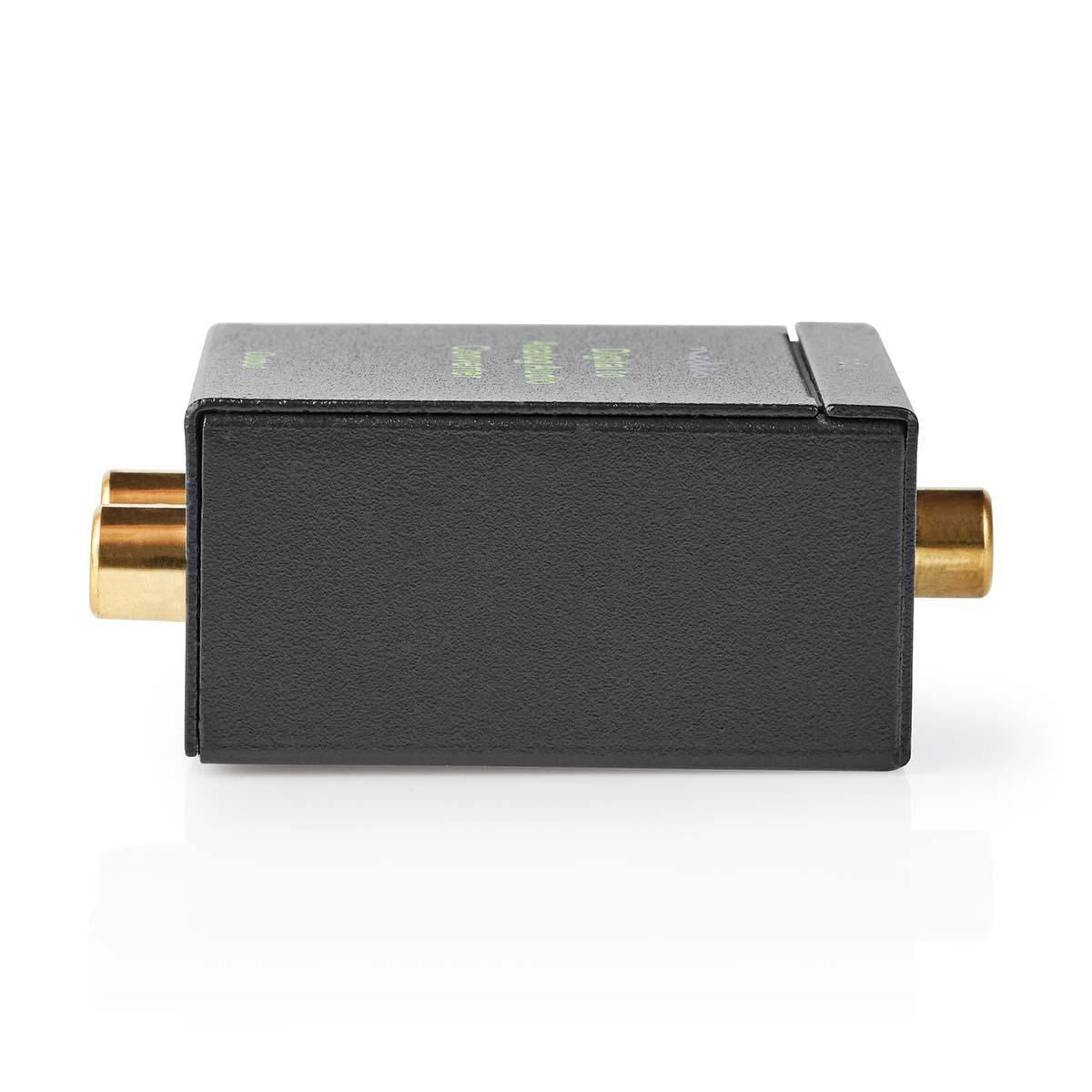 Nedis Digital Audio Converter | 1-way | Connection input: 1x Digital RCA / 1x TosLink to Connection output: 1x (2x RCA) / 1x 3.5 mm | Automatic | Integrated amplifier | Black