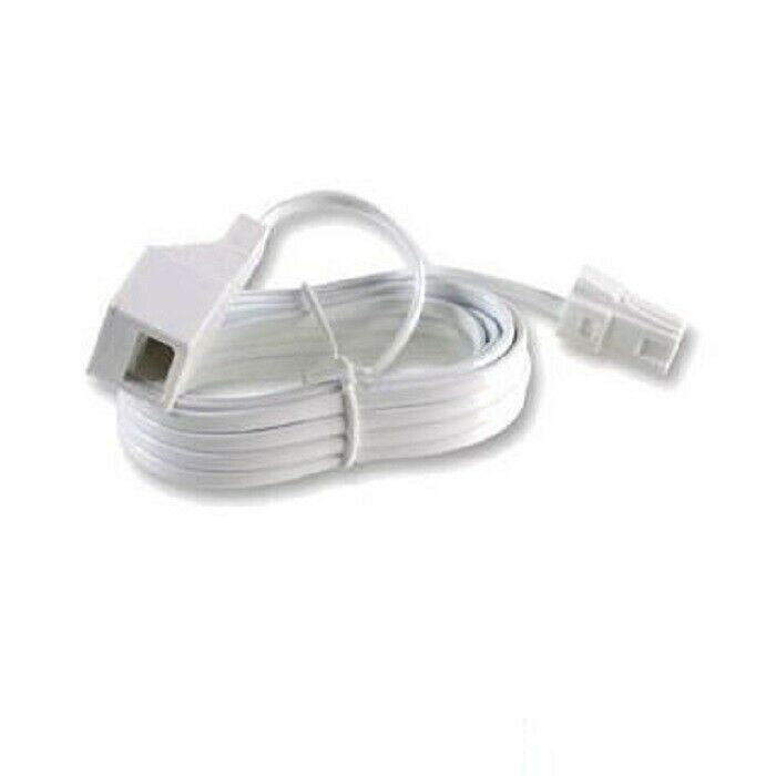 10m BT Type Telephone Extension Cable Lead - White