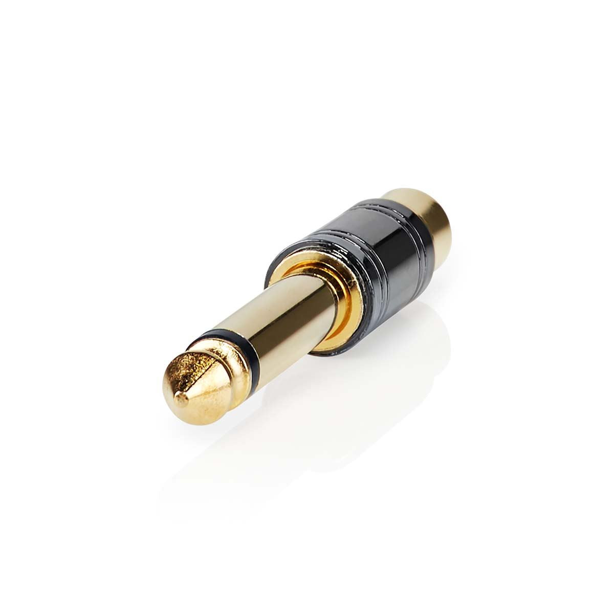 Nedis Mono Audio Adapter | 6.35 mm Male | RCA Female | Gold Plated | Straight | Metal | Metal | 1 pcs | Box
