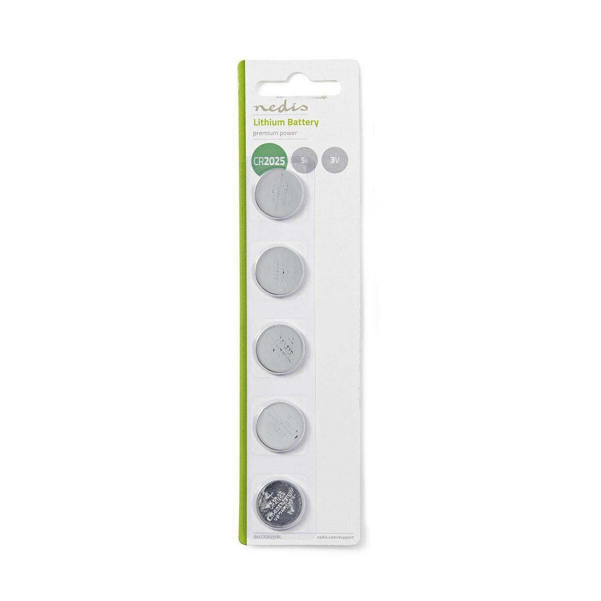 Nedis CR2025 Lithium Button Cell Battery | 3 V DC | 5-Pack