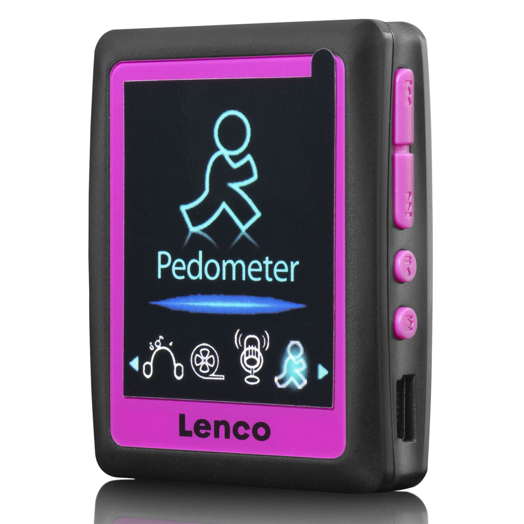 Lenco MP3/4 Player with Pedometer | 4GB | Pink