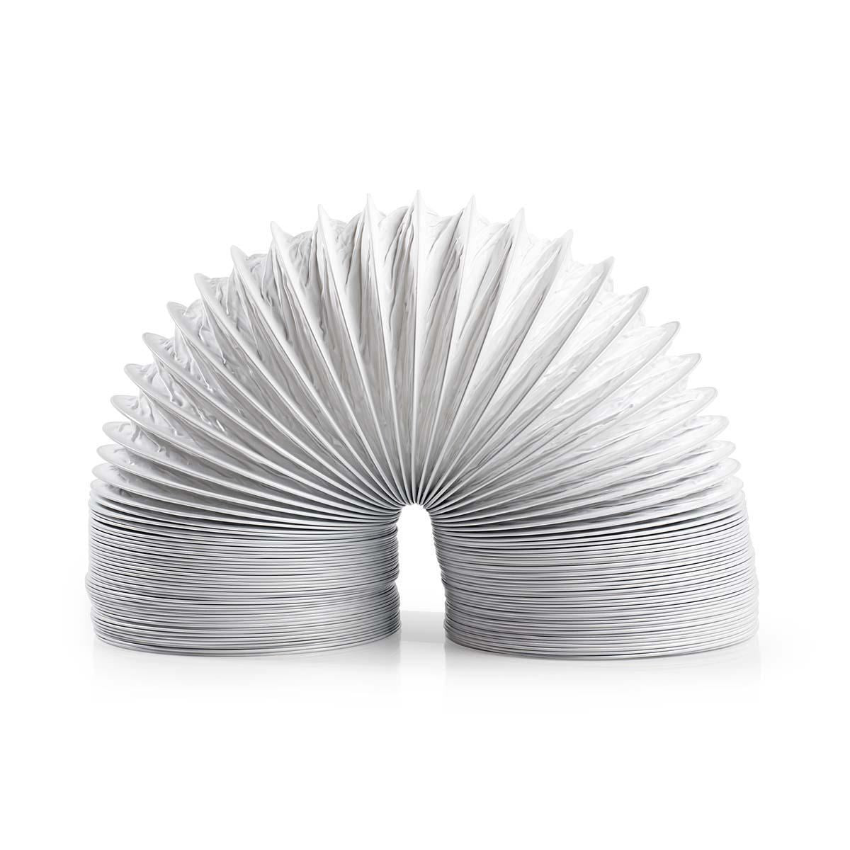 Nedis PVC Air Outlet Hose | 100 mm | 1.50 m | Suitable for: Air Ventilation / Tumble Dryers / Air Conditioners | White