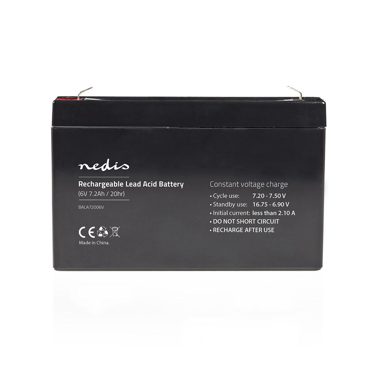 Nedis Battery | Lead-Acid | Rechargeable | 6 V | 7200 mAh