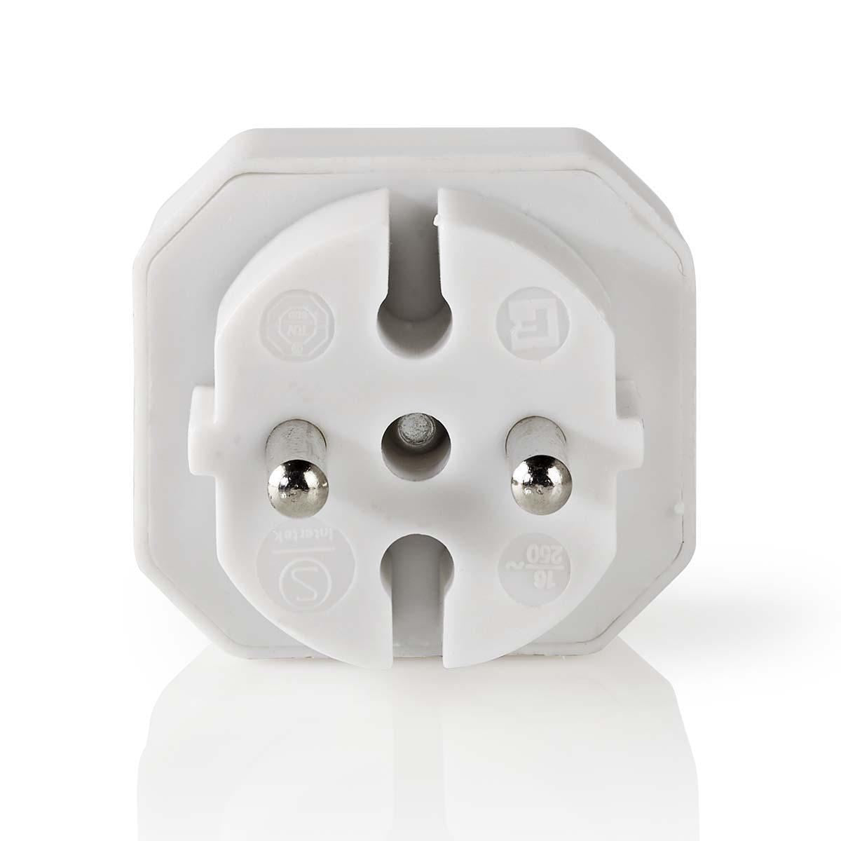 Nedis Power Socket Splitter | Type F (CEE 7/7) | 250 V AC 50 Hz | Type C (CEE 7/16) | 250 V AC 50/60 Hz | 2.5 A | 1100 W | White